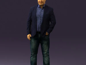 man in blue jacket and jeans 0447 3d print ready 3D Print Model