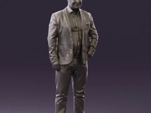 man in blue jacket and jeans 0447 3d print ready 3D Print Model