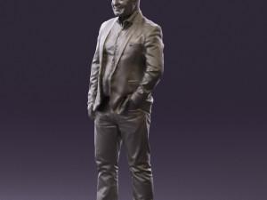 man in blue jacket and jeans 0447 3d print ready 3D 打印模型