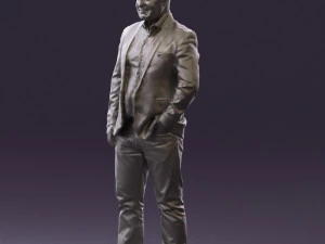 man in blue jacket and jeans 0447 3d print ready 3D Print Model