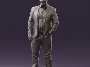 man in blue jacket and jeans 0447 3d print ready 3D 打印模型
