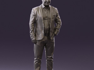 man in blue jacket and jeans 0447 3d print ready 3D 打印模型