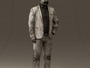 man in blue jacket and jeans 0447 3d print ready 3D 打印模型