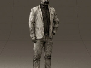 man in blue jacket and jeans 0447 3d print ready 3D Print Model