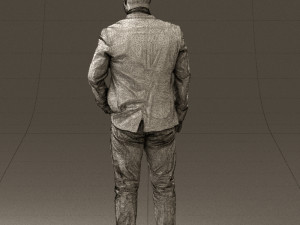 man in blue jacket and jeans 0447 3d print ready 3D 打印模型