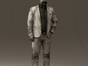 man in blue jacket and jeans 0447 3d print ready 3D 打印模型