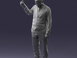 young man in vest and trousers 0455 3D Model