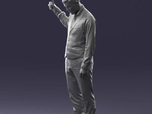 young man in vest and trousers 0455 3D Model
