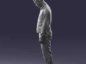 young man in vest and trousers 0455 3D Model
