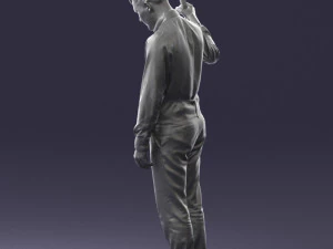 young man in vest and trousers 0455 3D Model