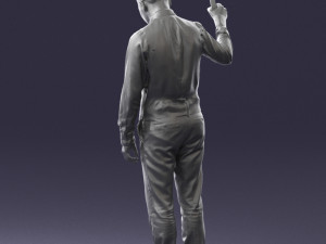 young man in vest and trousers 0455 Modèle 3D