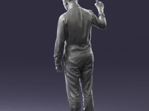 young man in vest and trousers 0455 3D Model