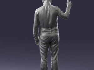young man in vest and trousers 0455 3D Model