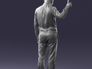 young man in vest and trousers 0455 Modèle 3D