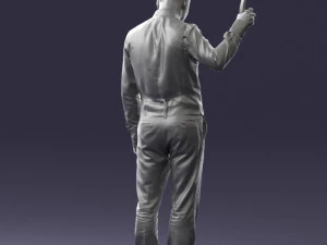 young man in vest and trousers 0455 3D Model