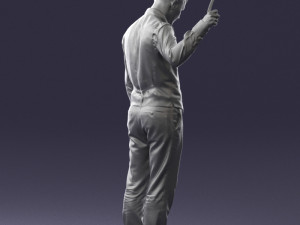 young man in vest and trousers 0455 Modèle 3D