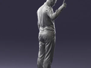 young man in vest and trousers 0455 3D Model