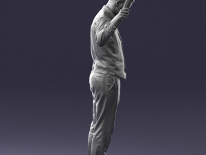 young man in vest and trousers 0455 Modèle 3D