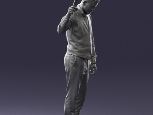 young man in vest and trousers 0455 Modèle 3D