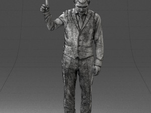young man in vest and trousers 0455 Modèle 3D