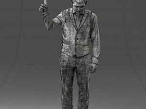 young man in vest and trousers 0455 3D Model