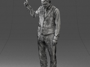 young man in vest and trousers 0455 Modèle 3D
