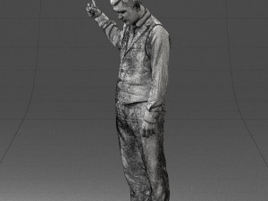 young man in vest and trousers 0455 Modèle 3D