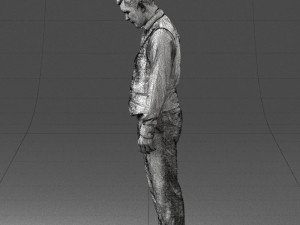 young man in vest and trousers 0455 Modèle 3D