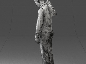 young man in vest and trousers 0455 Modèle 3D