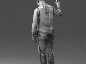 young man in vest and trousers 0455 Modèle 3D