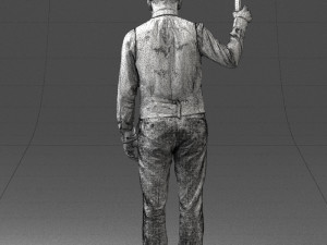 young man in vest and trousers 0455 Modèle 3D