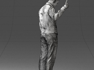 young man in vest and trousers 0455 Modèle 3D
