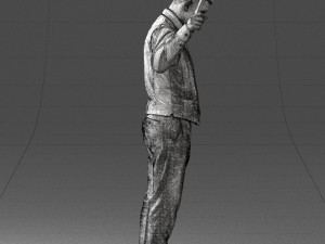 young man in vest and trousers 0455 Modèle 3D