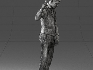 young man in vest and trousers 0455 Modèle 3D