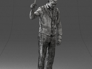 young man in vest and trousers 0455 Modèle 3D