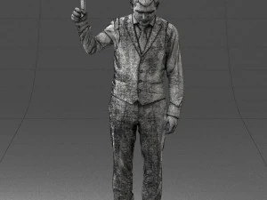 young man in vest and trousers 0455 3D Model