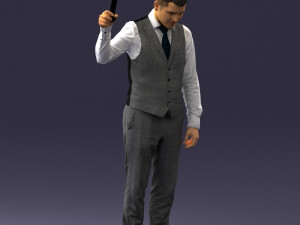 young man in vest and trousers 0455 3d print ready 3D प्रिंट मॉडल