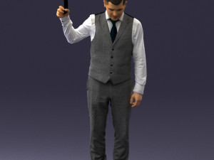 young man in vest and trousers 0455 3d print ready 3D प्रिंट मॉडल
