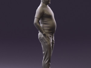man in black shirt white pants 0452 Modelo 3D