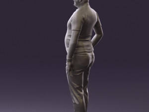 man in black shirt white pants 0452 Modelo 3D