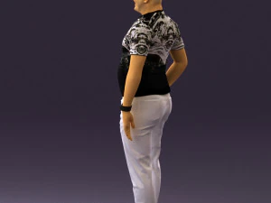man in black shirt white pants 0452 3d print ready 3D Print Model