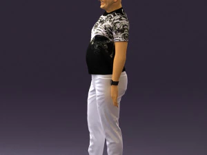 man in black shirt white pants 0452 3d print ready 3D Print Model