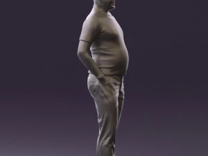 man in black shirt white pants 0452 3d print ready 3D Print Model