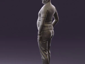 man in black shirt white pants 0452 3d print ready 3D Print Model