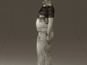 man in black shirt white pants 0452 3d print ready 3D Print Model