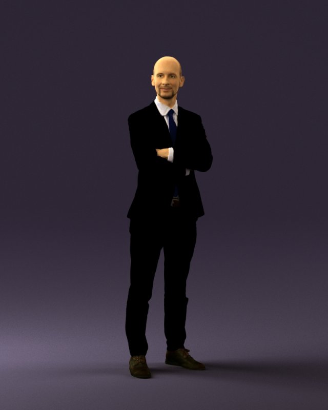 man in black suit 0450 Modelo 3D .c4d .max .obj .3ds .fbx .stl .blend 