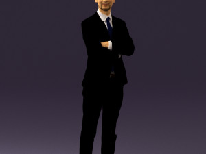 man in black suit 0450 Modelo 3D