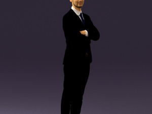man in black suit 0450 Modelo 3D