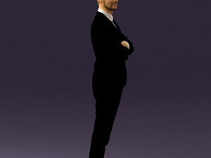 man in black suit 0450 Modelo 3D