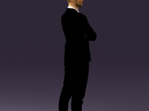 man in black suit 0450 Modelo 3D